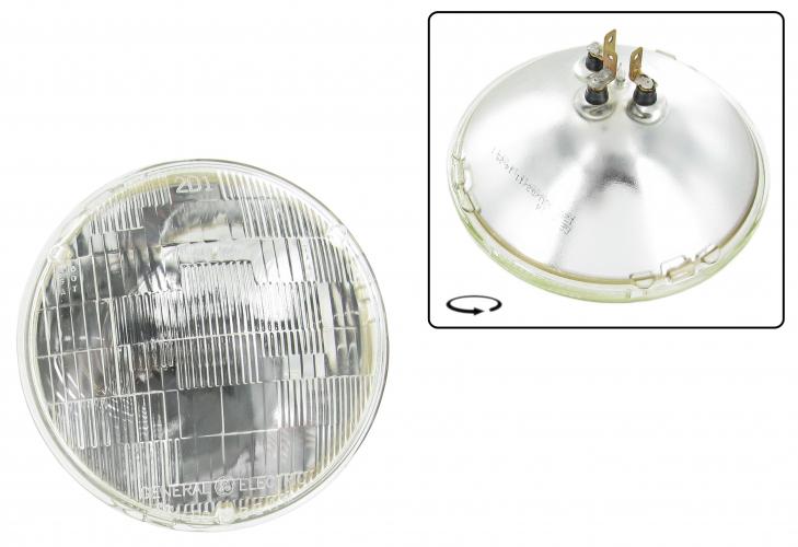 Sealed Beam Scheinwerfer 12V abgedichtet E-Norm alternativ